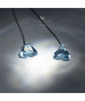 Limited Collection-Topaz Whale Tail Earring